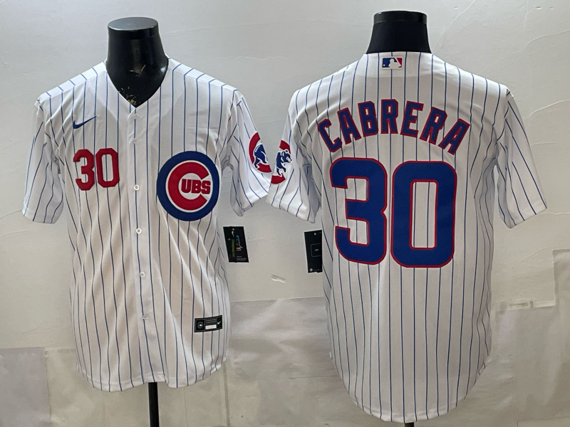 Men 2026 Chicago Cubs #30 Cabrera white Game Nike MLB Jersey 03008->chicago cubs->MLB Jersey